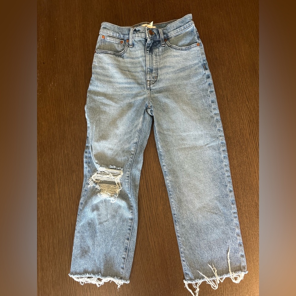Madewell Women's Straight Leg Jeans in Light Blue